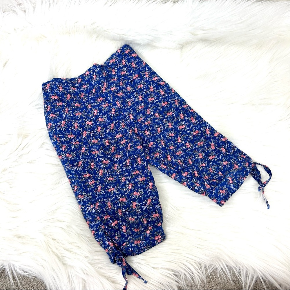 Vintage Girls Quilted Floral Pants Size 3T